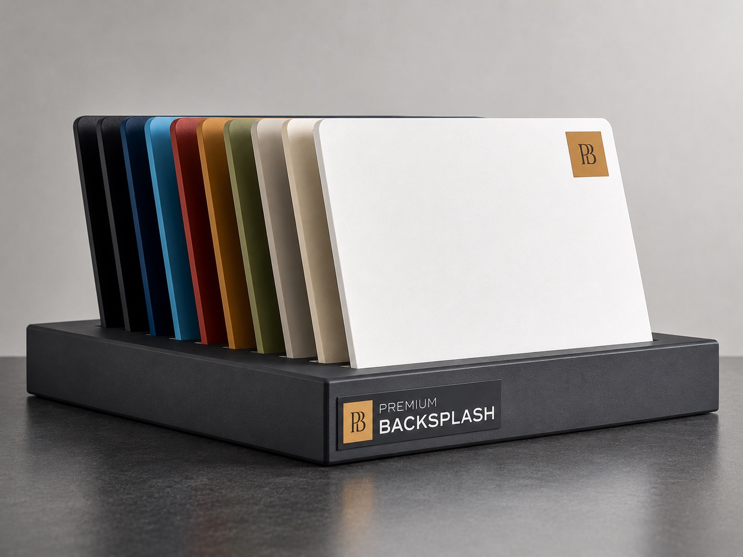 Premium Backsplash color sample display